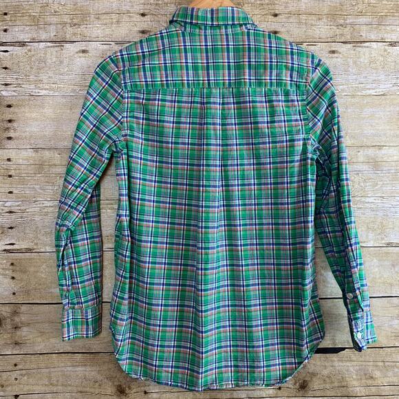Ralph Lauren Green Plaid Button Down Boys Large - Picture 3 of 4